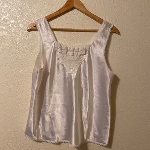 Vintage Lace Ruffle Silky Undershirt